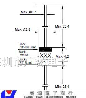 供应ST意法二极管  1N4745A