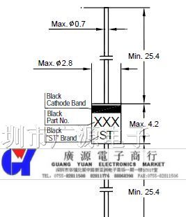 供应ST意法二极管  1N4743