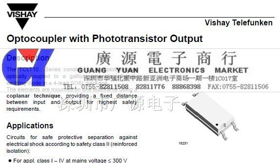 供应VISHAY场效应  TCLT1002(MOS管)