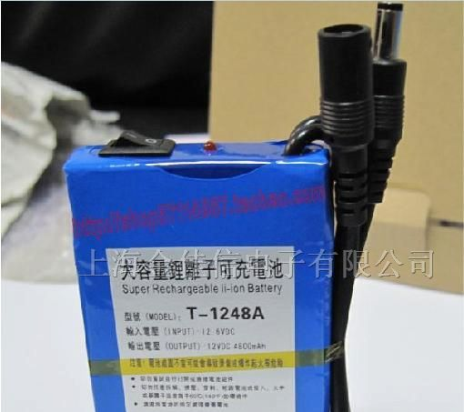 摄像机专用锂电池 12V 4800mAh (带开关)