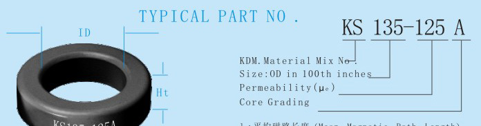 供应铁硅铝磁环KS106-060A