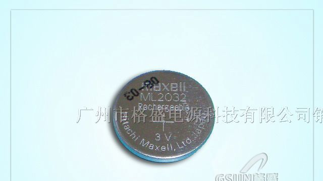 供应3V日本万胜可充纽扣电池ML2032