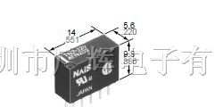 供应窄长型2极信号继电器/TN2-L2-12V/14*5.6*9.8