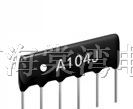 供应厚膜网络电阻器 6A104J 引线排阻 直插排阻