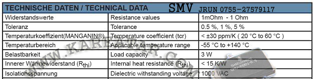 供应0.5%.1mR精密功率电阻(SMV)