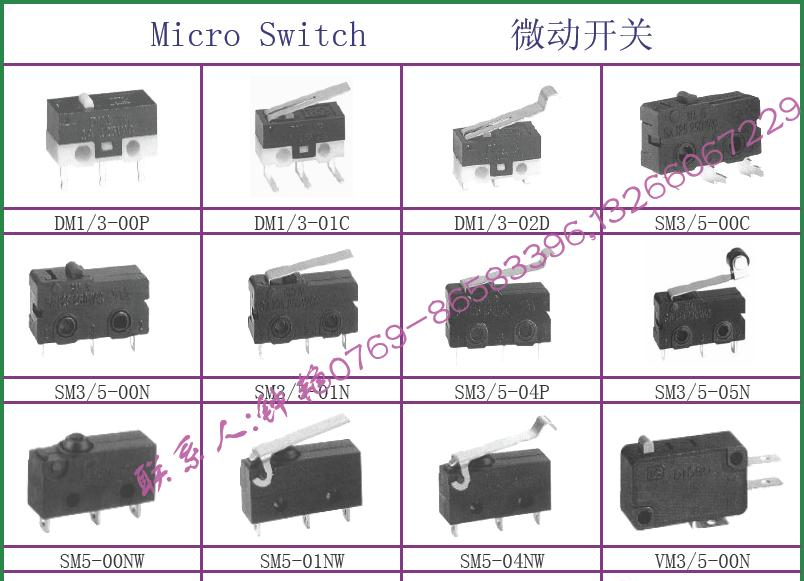 供应Micro Switch(微动开关)