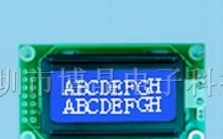 供应2行8列字符LCD液晶显示屏