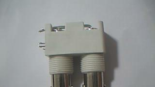 供应BNC连接器 BNC座双排白胶 SG-0425