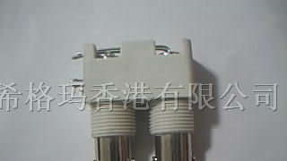 供应BNC双排母座 BNC双排座白胶 BNC座白胶