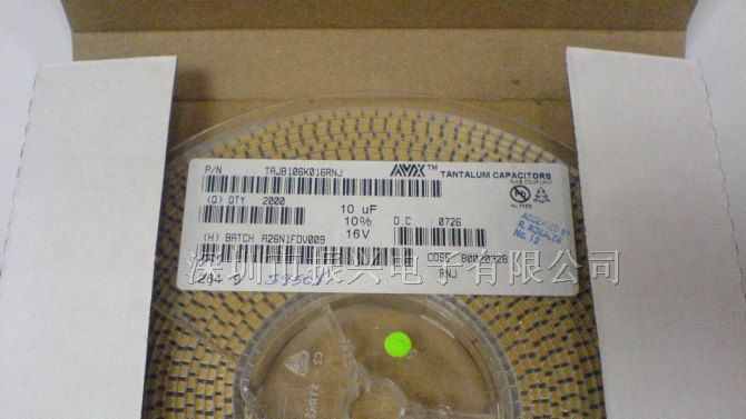 供应片状钽电容16V10B AVX品牌