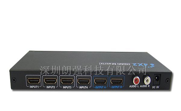 供应4x2 HDMI矩阵切换器 hdmi分配器四进二出
