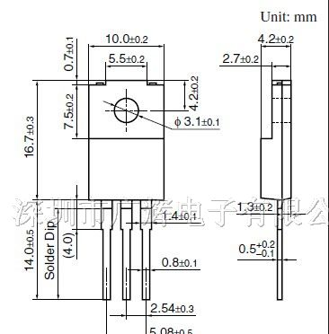 供应900V,3A,40W NPN MOS管2SC3979