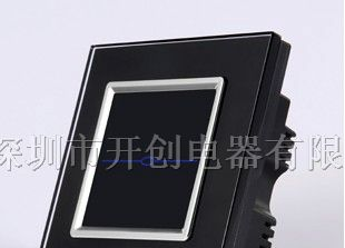 供应86型单路触摸遥控开关面板(黑色)