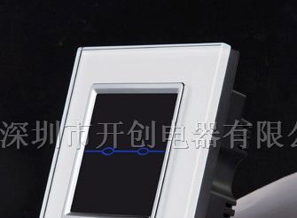 供应86型双路触摸遥控开关面板(白色)/CA-AN02(FJ0166)