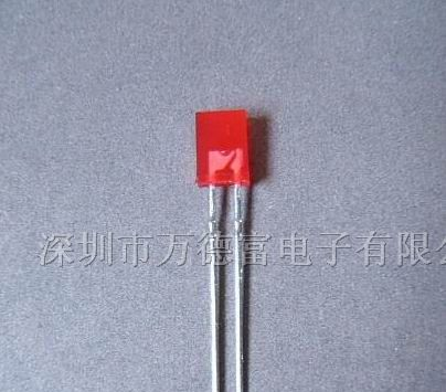 供应直插式2*5*7方形红发红短脚高亮发光二极管