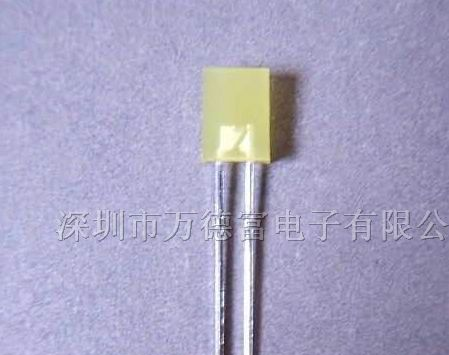 供应直插式2*5*7方形黄发黄长脚超亮发光二极管