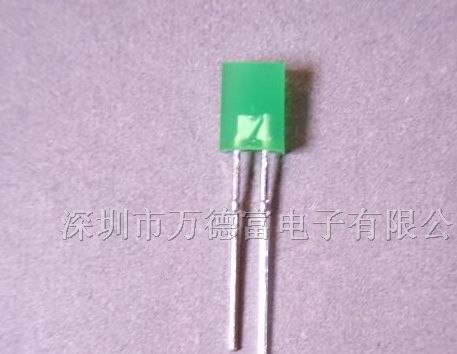 供应直插式2*5*7方形绿发绿长脚高亮发光二极管