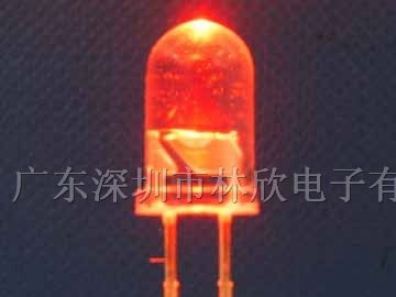 供应2.0平头红发红高亮短脚LED发光二极管