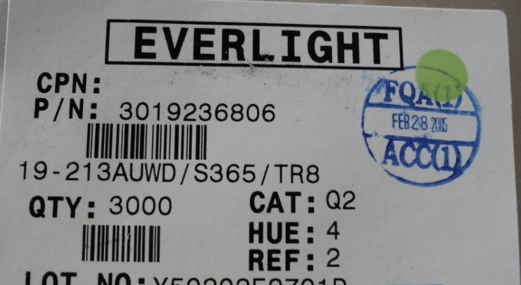 供应LED发光二极管 EVERLIGHT:19-213AUWD/S365/TR8
