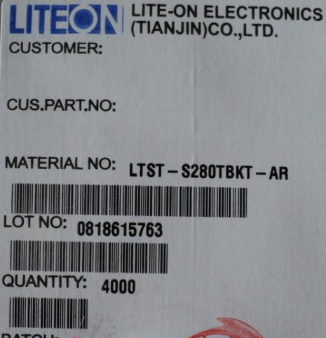 优势供应LED发光二极管 LITEON:LTST-S280TBKT-AR