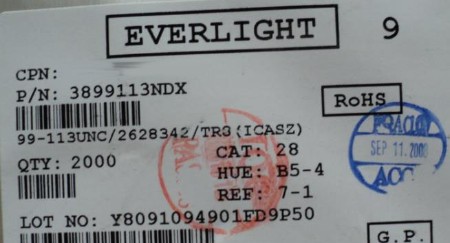 供应LED发光二极管 EVERLIGHT:99-113UNC/2628342/TR8