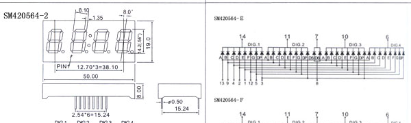 供应四排SM420564-LED数码管
