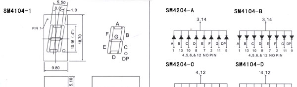 供应SM4204-LED数码管