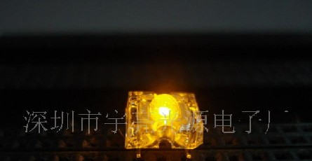 供应led灯珠、LED模组用F3超亮食人鱼黄光