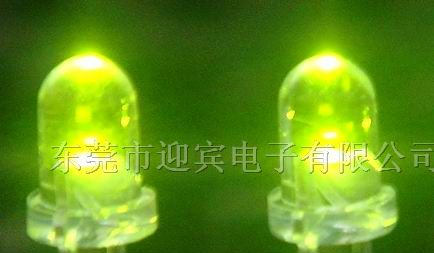 供应3MM白发绿透明高亮LED