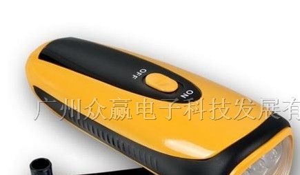 供应众赢zy-302手摇发电LED手电筒
