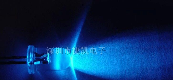 供应LED发光二极管5MM白发蓝亮亮长脚