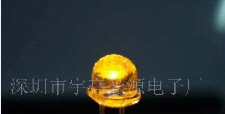 供应LED、发光二极管、LED灯珠、F5钢盔黄灯