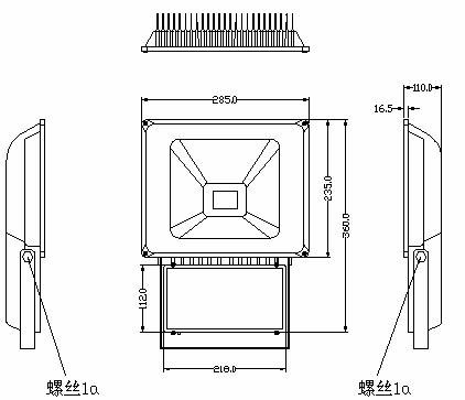 LED泛光灯80W