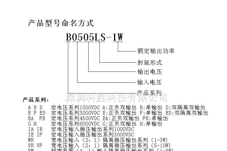 供应0.1W~3W  隔离电源模块