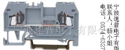 供应速普轨装弹簧端子排 多个通道万可