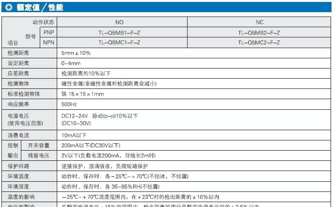 欧姆龙传感器 TL-Q5MC1