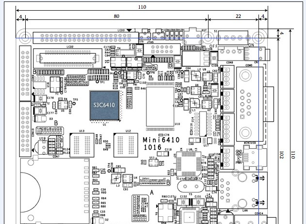 供应友善mini6410开发板+4.3寸触摸屏LCD 开发板