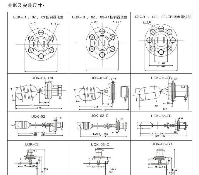 UQK－01、02、03系列浮球液位控制器