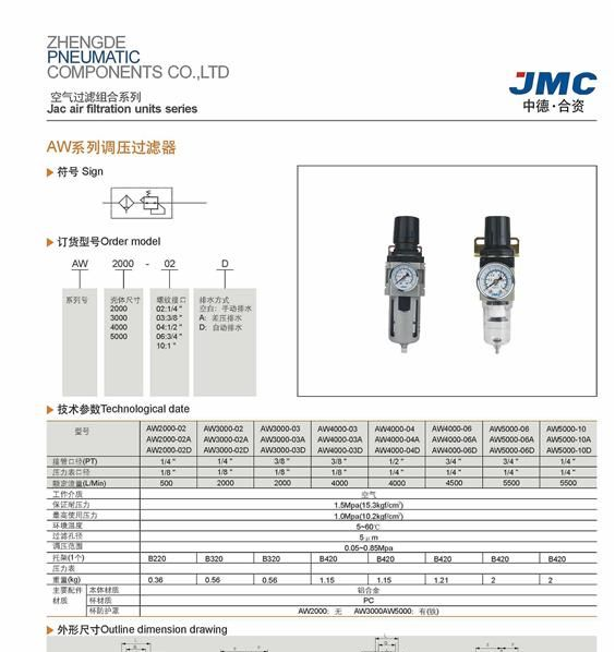 供应AW过滤调压阀AW5000-06(图)
