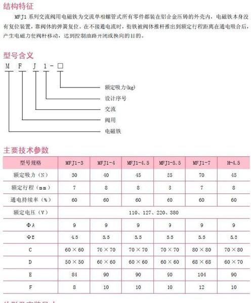 供应交流干式阀用电磁铁MFJ1-4