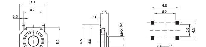 供应百万次寿命4X4贴片轻触开关,微型按键开关