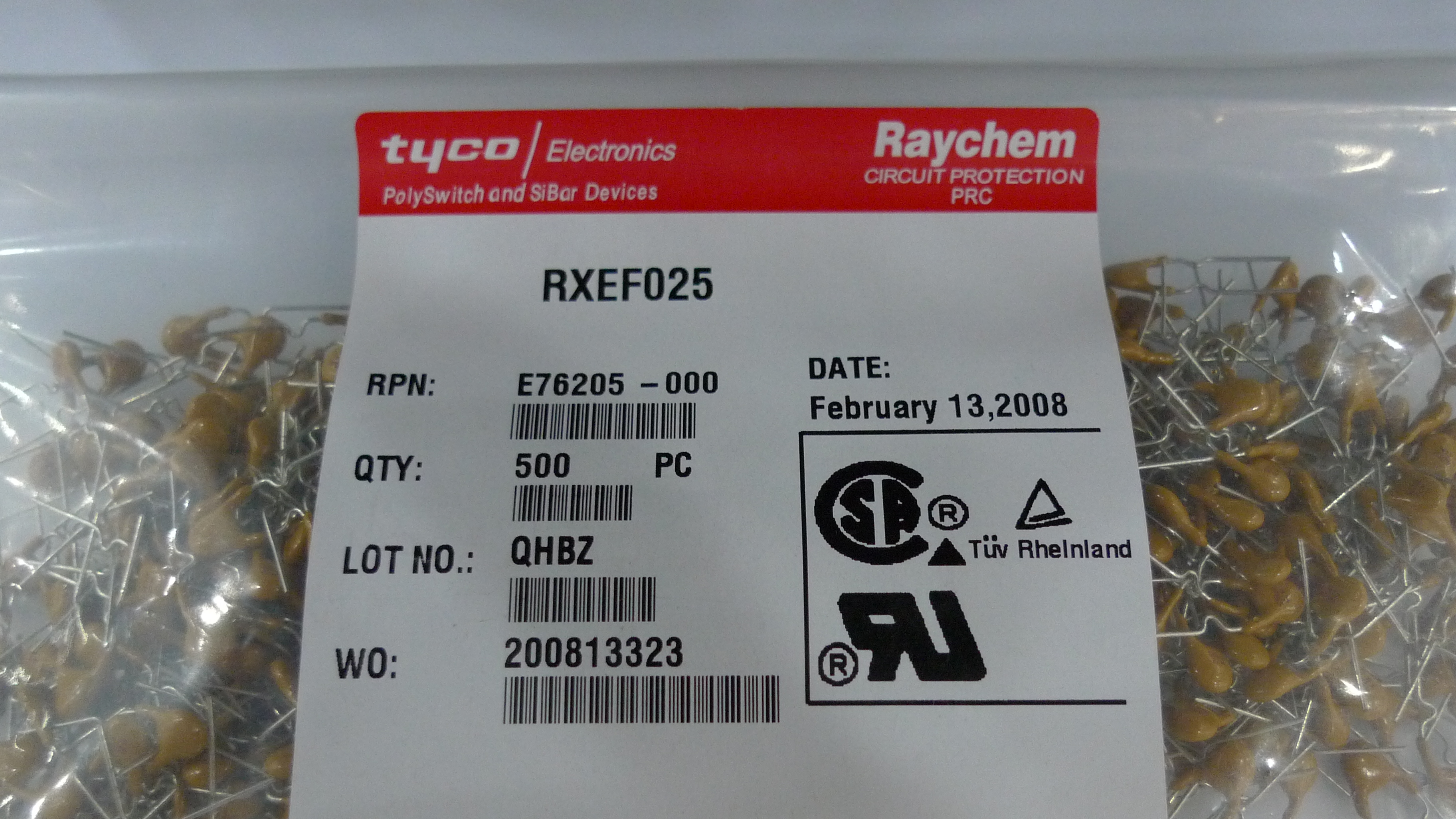 供应RAYCHEM PPTC自恢复保险丝RXEF020