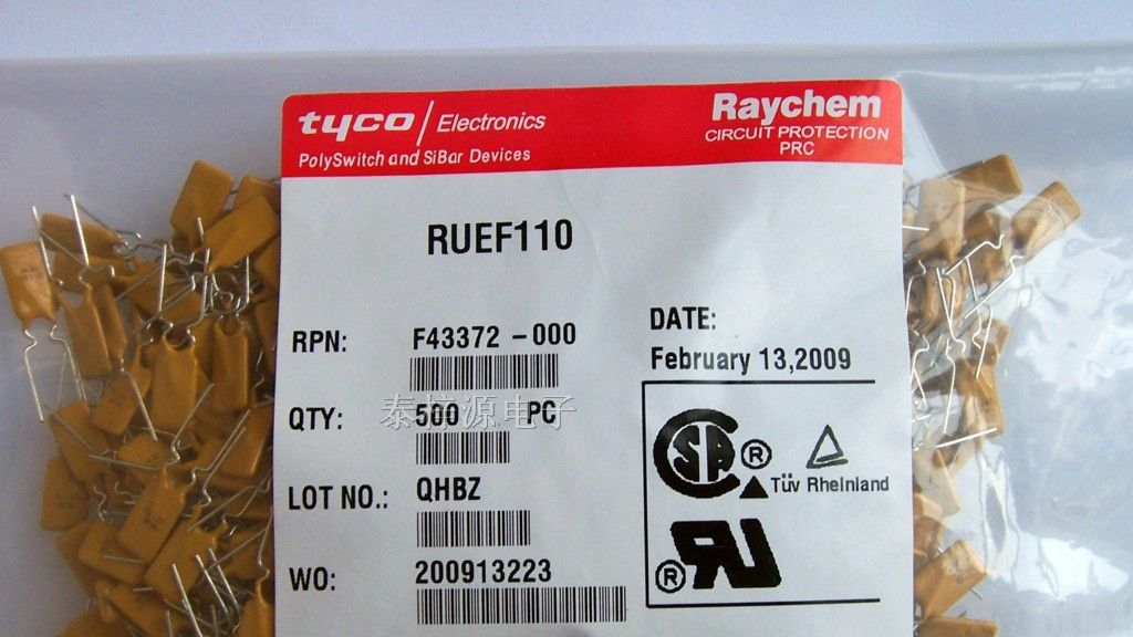 供应RAYCHEM PPTC自恢复保险丝RUEF110