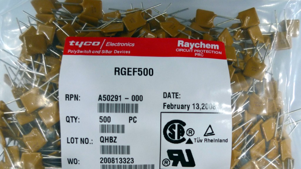 供应RAYCHEM PPTC自恢复保险丝RUEF500