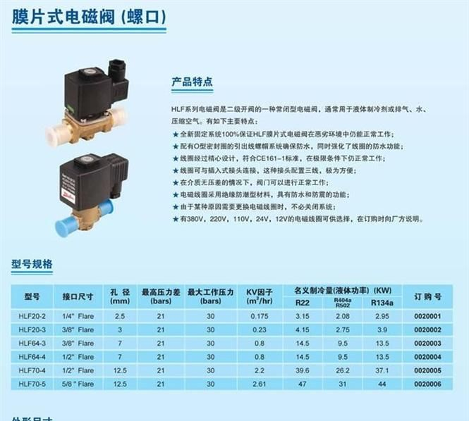 供应膜片式电磁阀