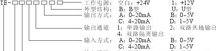 一入一出信号隔离变送器TE-T1C1B