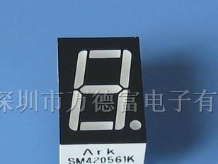 供应1位1.2寸单位数码管共阳红绿双色管
