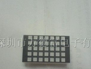 供应LED点阵模块管 3mm5*7 共阳黄绿色