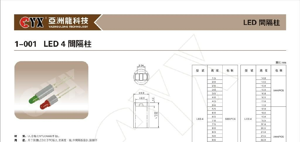 批发供应间隔柱，LED间隔柱,管座，隔离柱