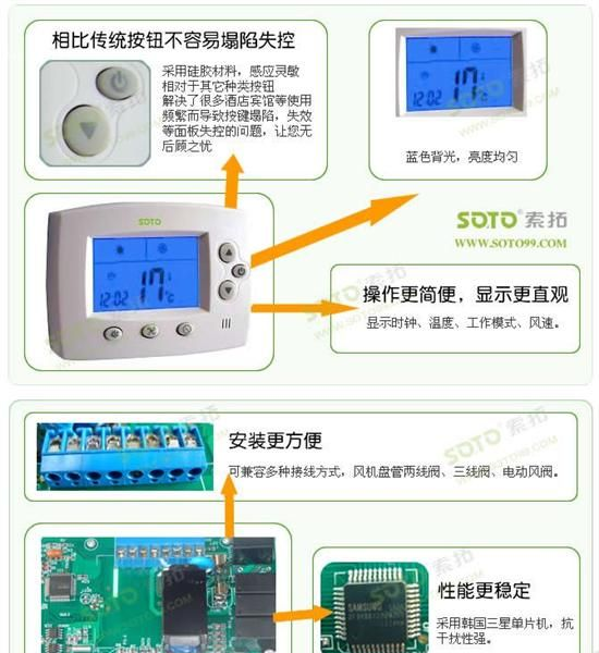 长沙索拓室内温控器，数字液晶温控器，室内温度控制器